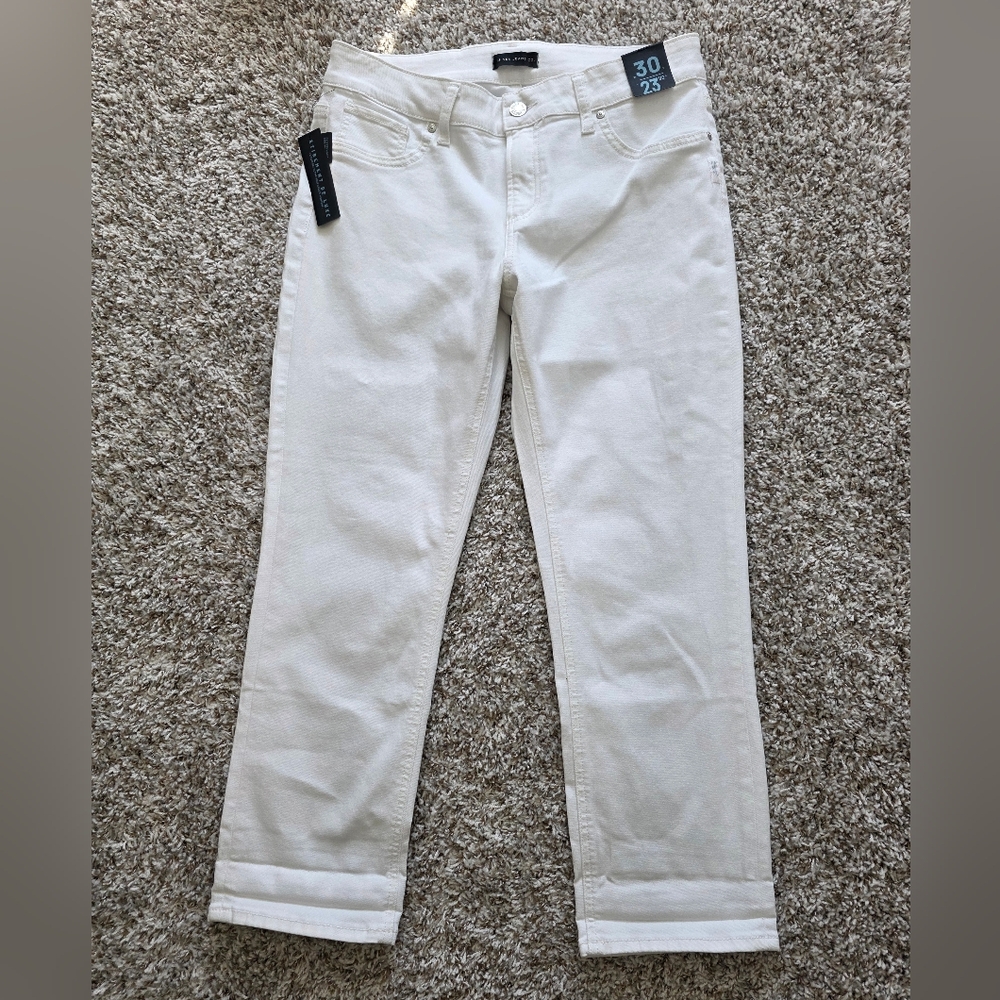 Silver Jeans Women's Cream Straight Leg Jeans